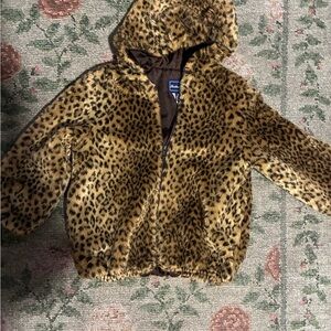 Rothschild faux fur leopard print girls jacket 🖤🤎
